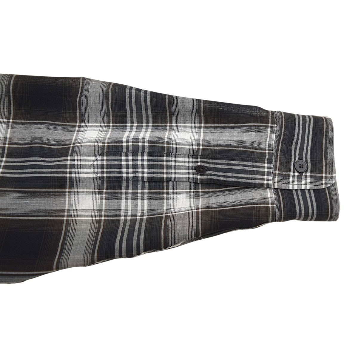 AURALEE WOOL RECYCLED POLYESTER CLOTH SHIRTSチェックシャツA21AS01EM 古着・中古-4枚目のアイテム画像