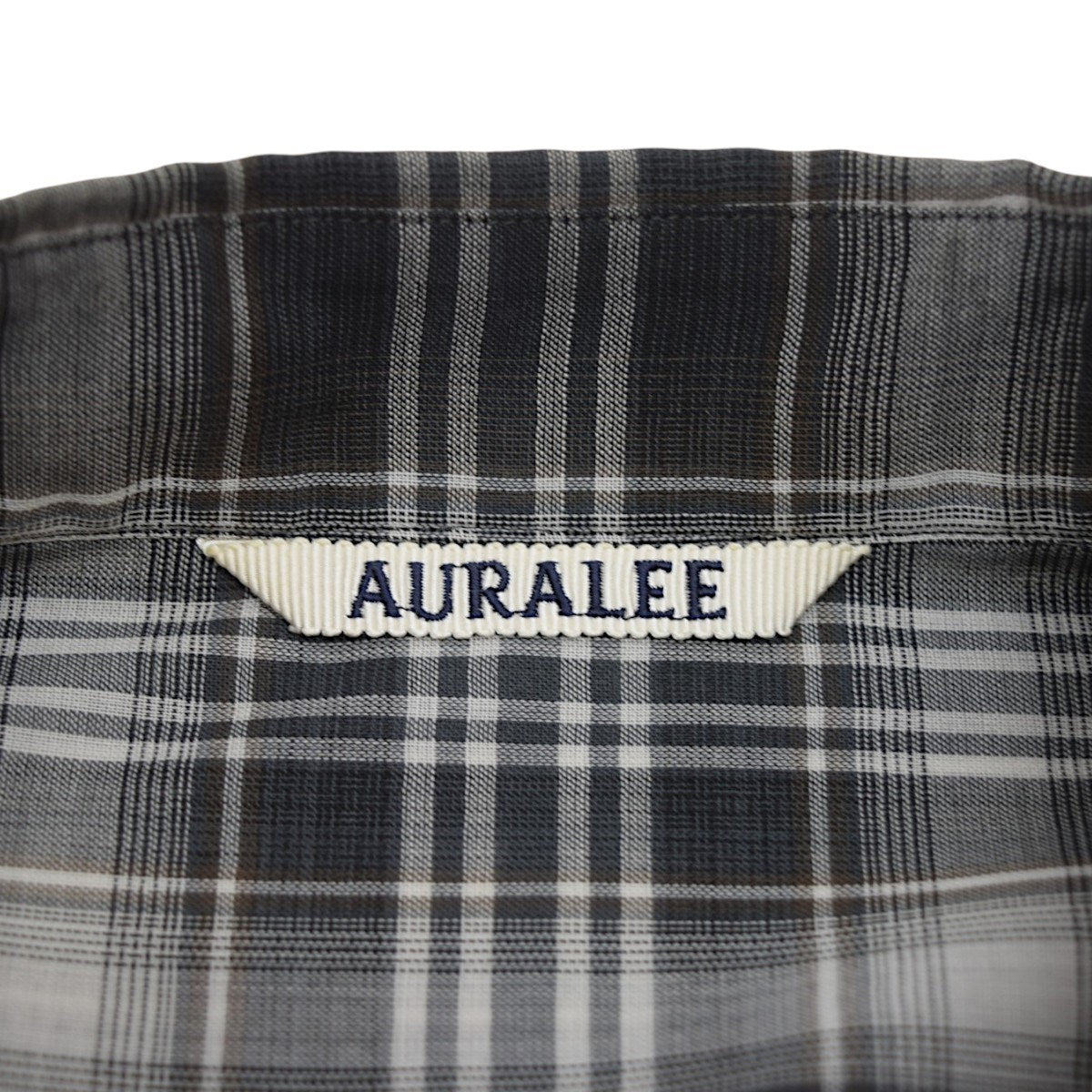 AURALEE WOOL RECYCLED POLYESTER CLOTH SHIRTSチェックシャツA21AS01EM 古着・中古-5枚目のアイテム画像