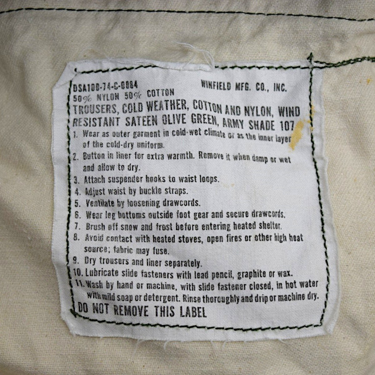 M-65 TOROUSERS COLD WHETHRカーゴパンツ 74年製
