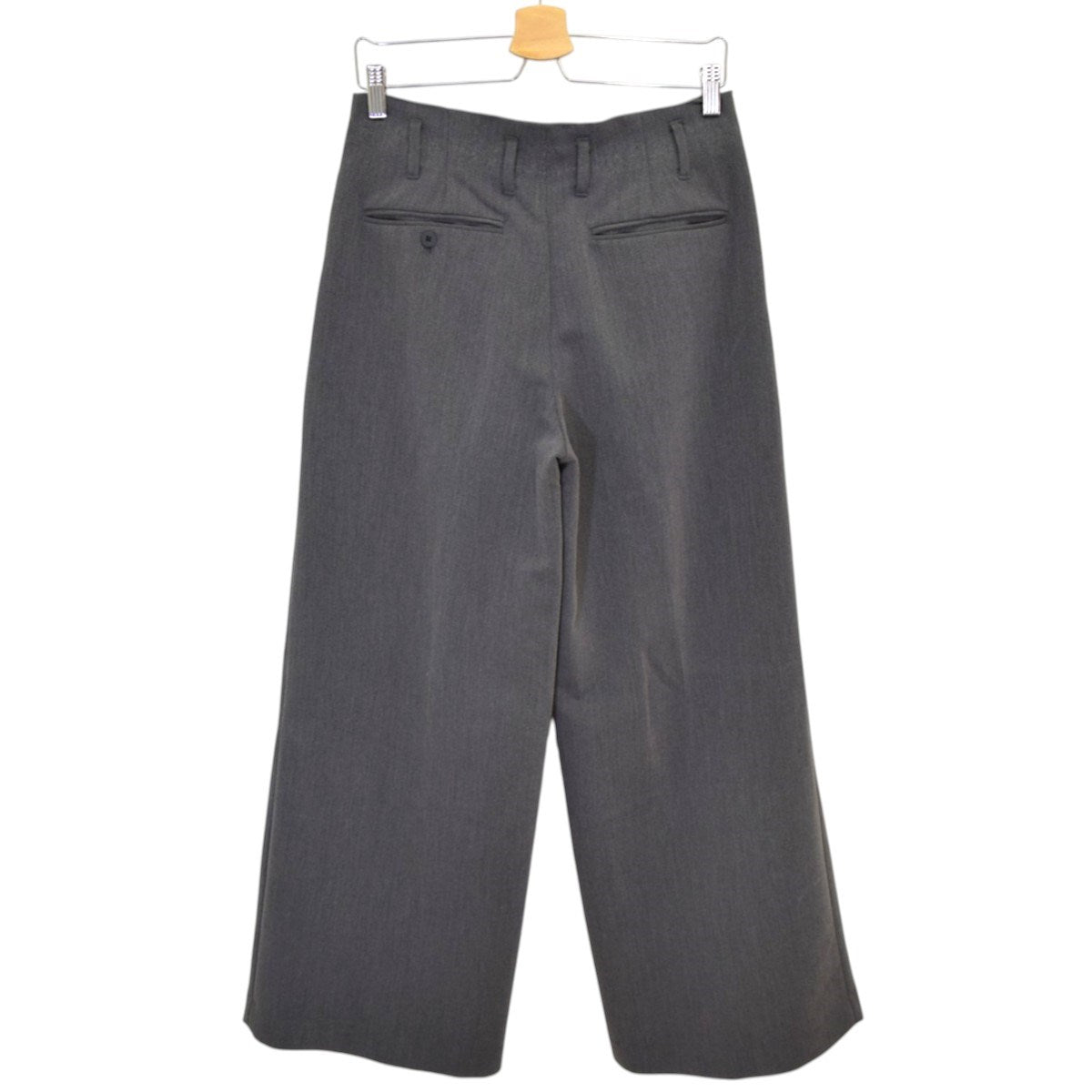 WYM LIDNM SLIGHT FLARE DOUBLE CLOTH BAGGY SLACKSバギースラックスWYpt1406 古着・中古-2枚目のアイテム画像