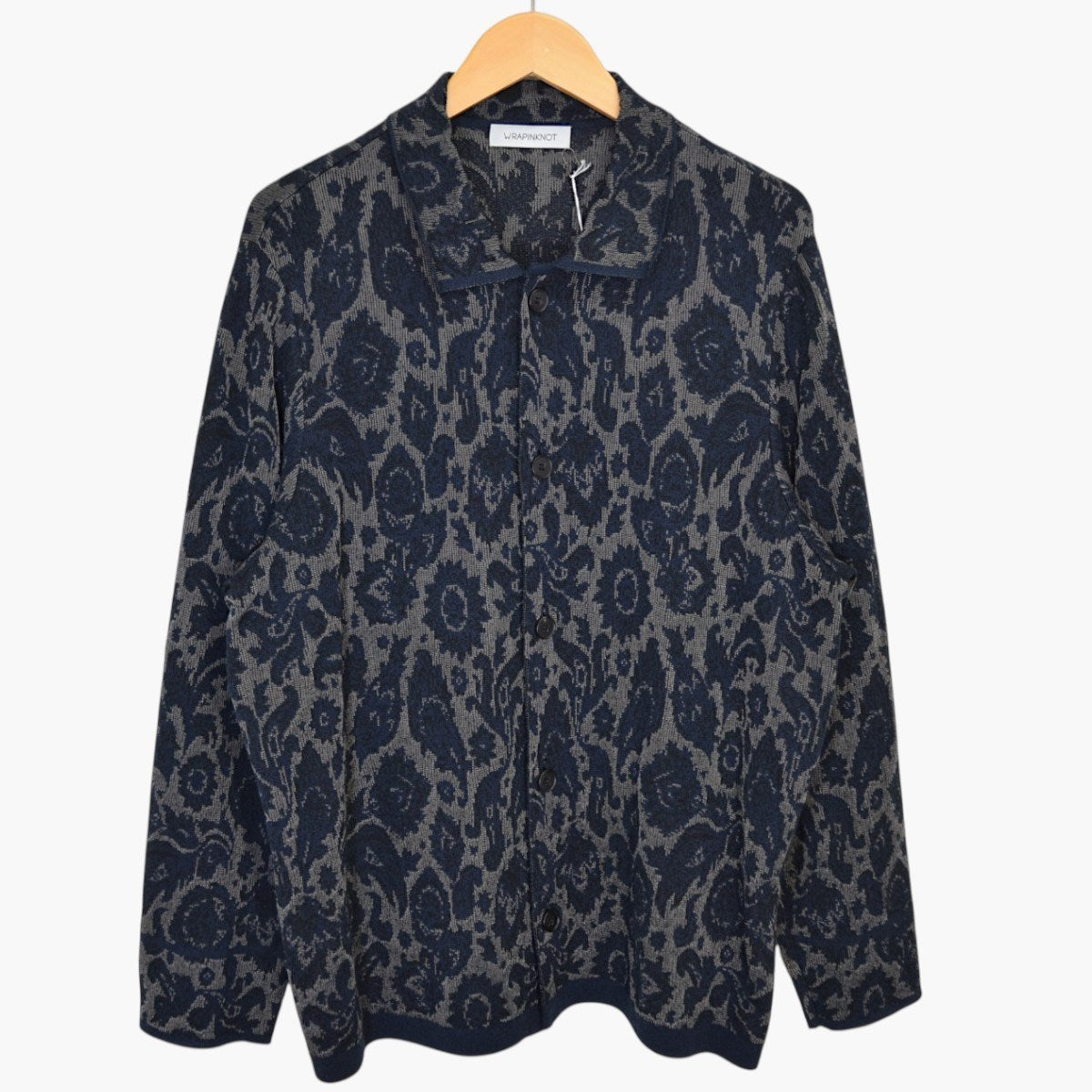 FLORAL PATTERN KNIT ART L／S SHIRTフローラル パターン ニット シャツWK124-MSH03
