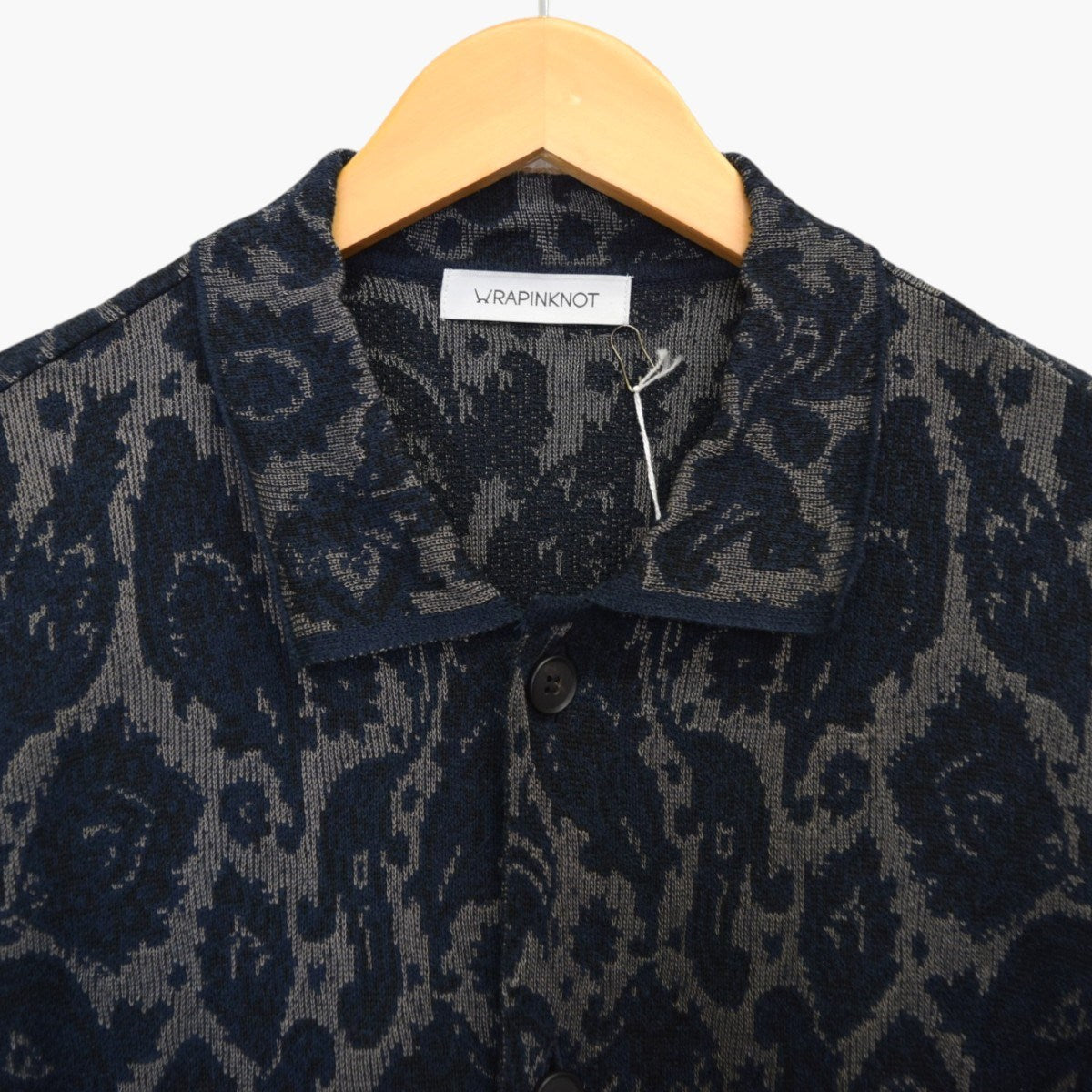 FLORAL PATTERN KNIT ART L／S SHIRTフローラル パターン ニット シャツWK124-MSH03