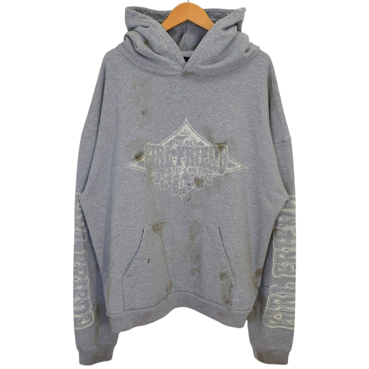 BE MY HOODIEダメージ加工プルオーバーパーカーJN-FW24-016