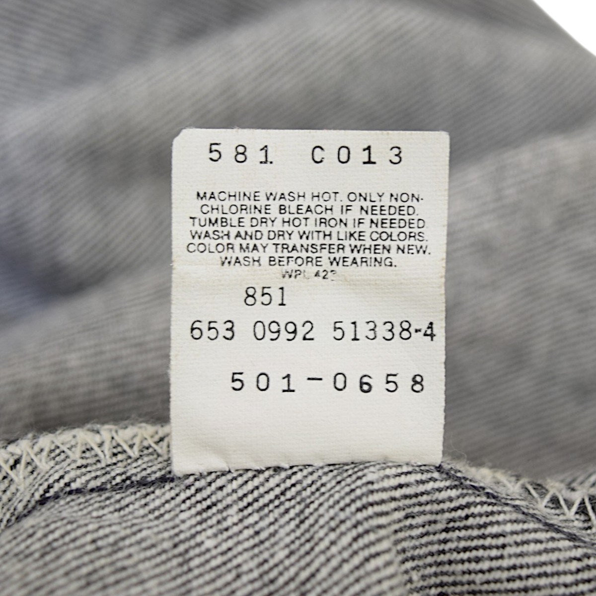 501デニムパンツ リフォーム 92年製 MADE IN USA ボタン裏653刻印501-0658