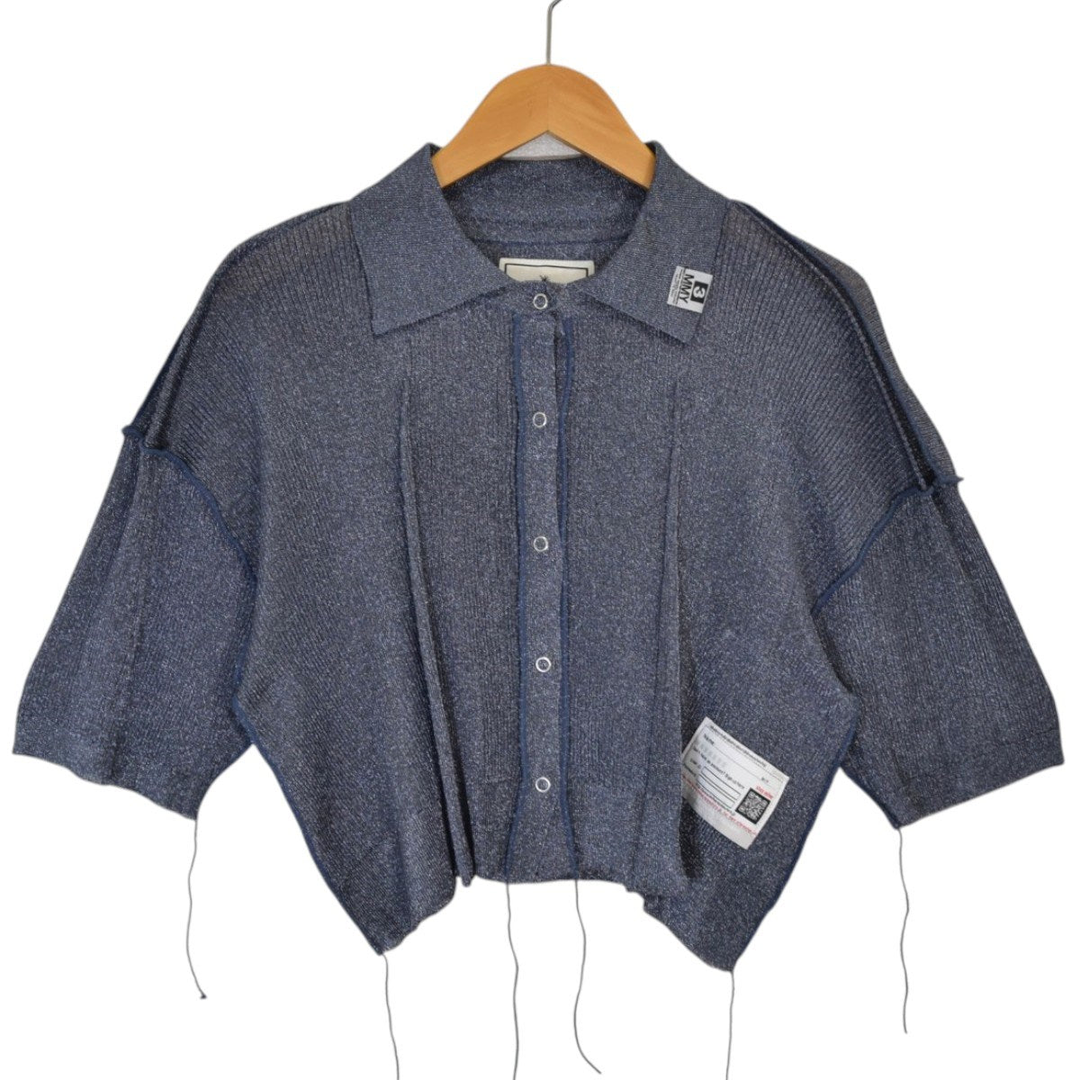 GLITTER KNIT INSIDE OUT CDインサイドアウトスナップボタンカーディガンB16CD612