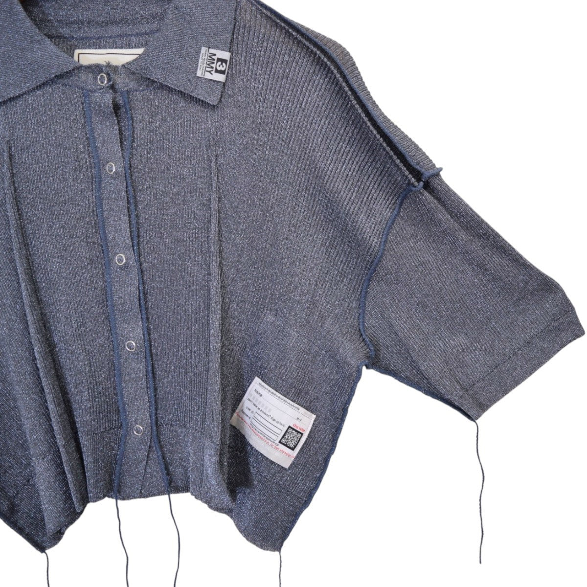 GLITTER KNIT INSIDE OUT CDインサイドアウトスナップボタンカーディガンB16CD612
