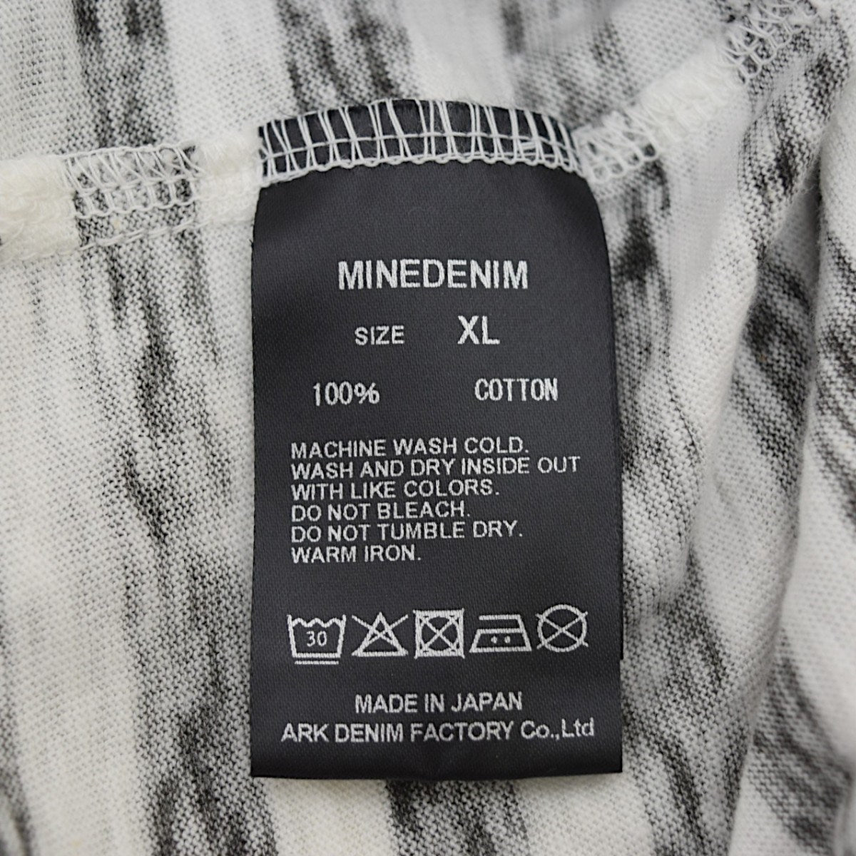 MINEDENIM(マインデニム) Hazy Border L／S T-SHIRTボーダーカットソー
