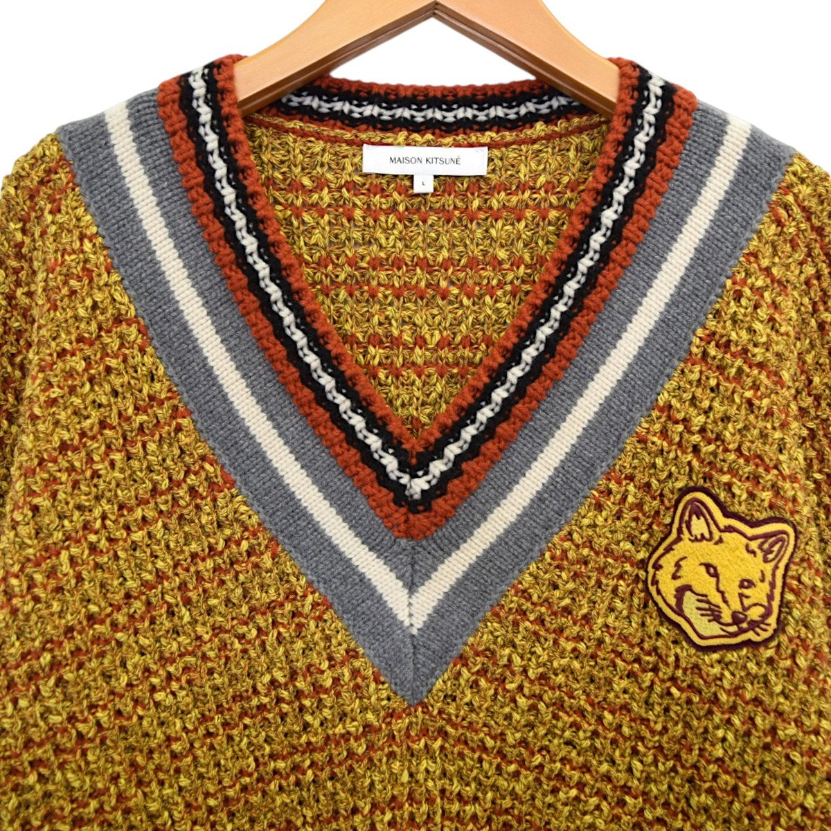 BOLD FOX HEAD CRAFTY COMFORT JUMPERフォックスヘッド VネックニットLW00803KT1095