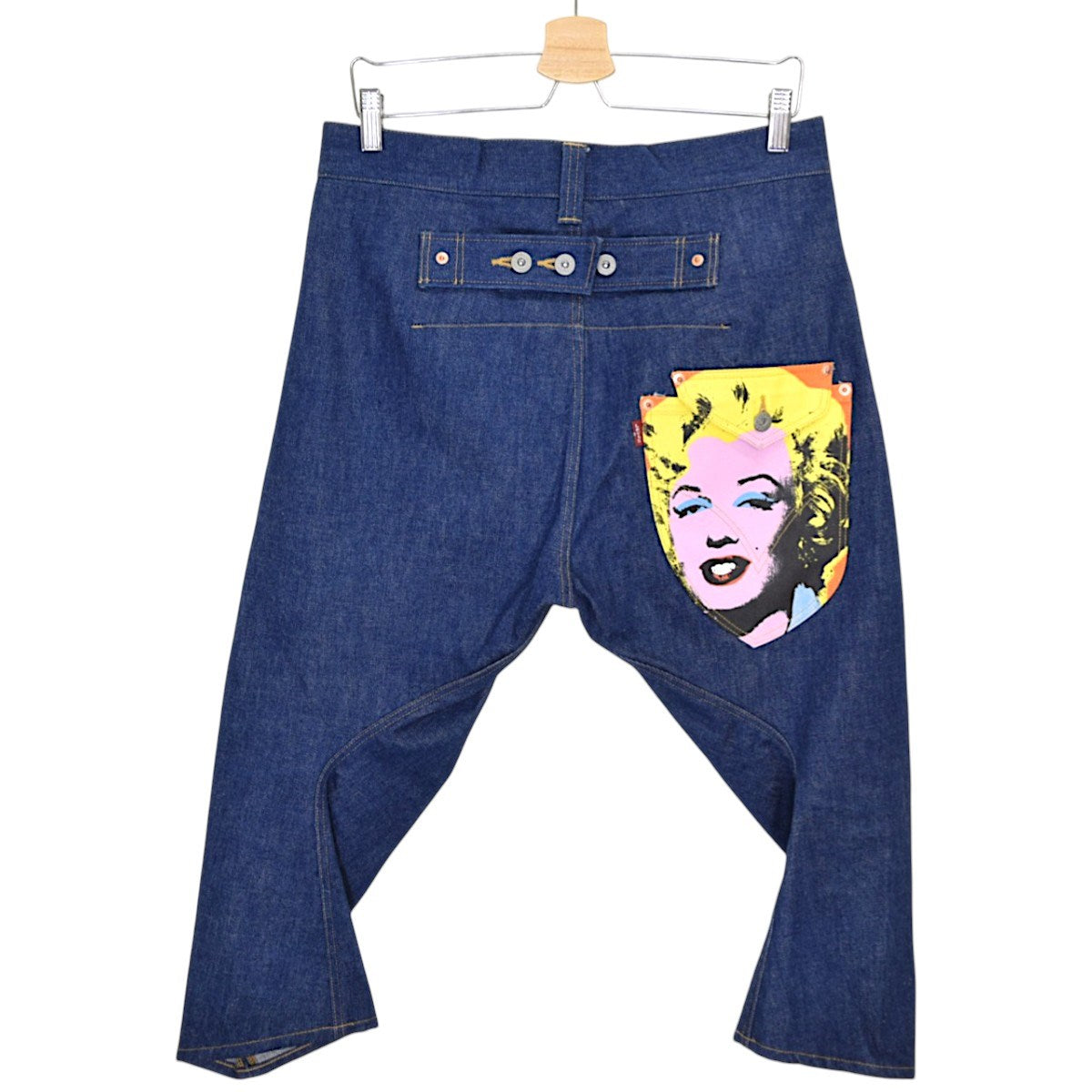 CDG JUNYA WATANABE MAN×LEVI’S モンロープリント立体裁断デニムパンツ 2023SSWK-P218 古着・中古-1枚目のアイテム画像