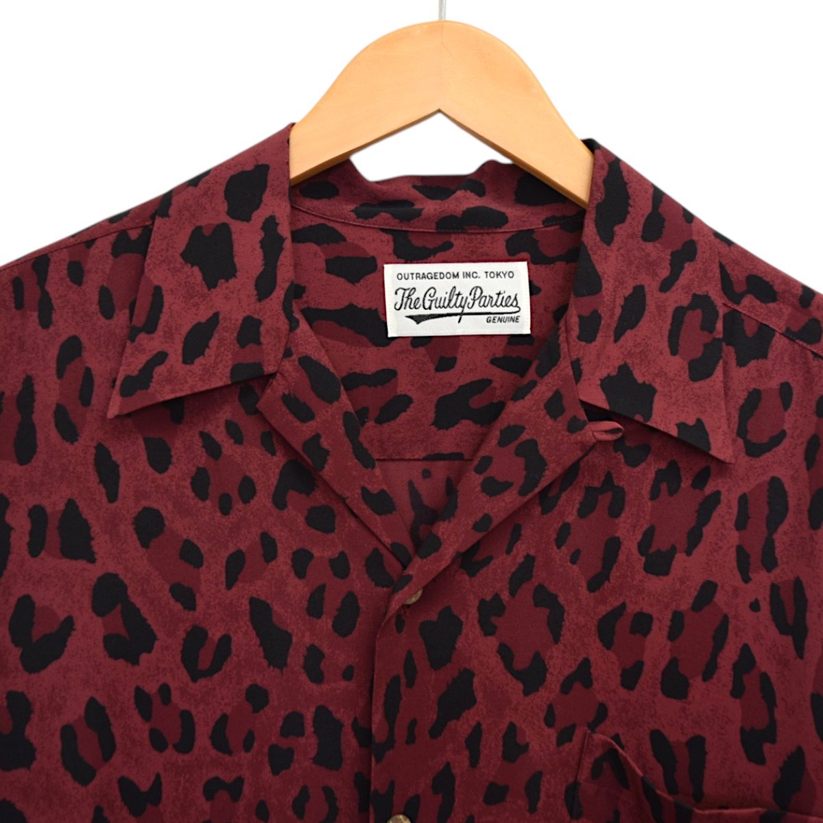 WACKO MARIA HAWAIIAN SHIRT L／S TYPE-1レオパードオープンカラーシャツ 古着・中古-3枚目のアイテム画像