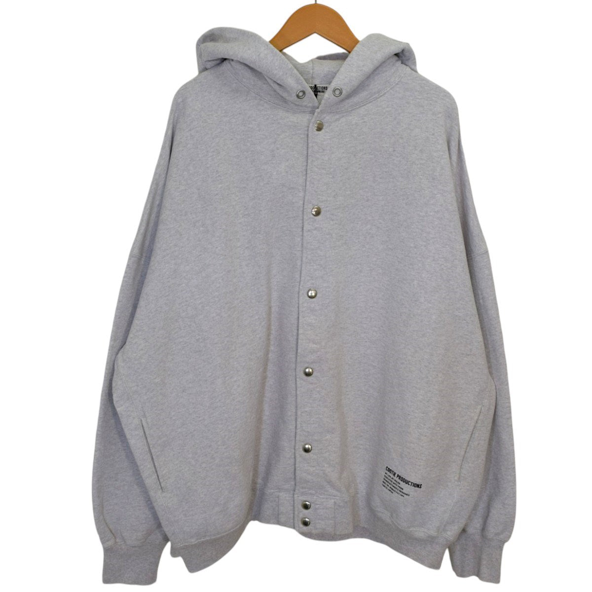 COOTIE PRODUCTIONS Open End Yarn Plain Sweat Snap Hoodieスナップボタンパーカー 古着・中古-1枚目のアイテム画像