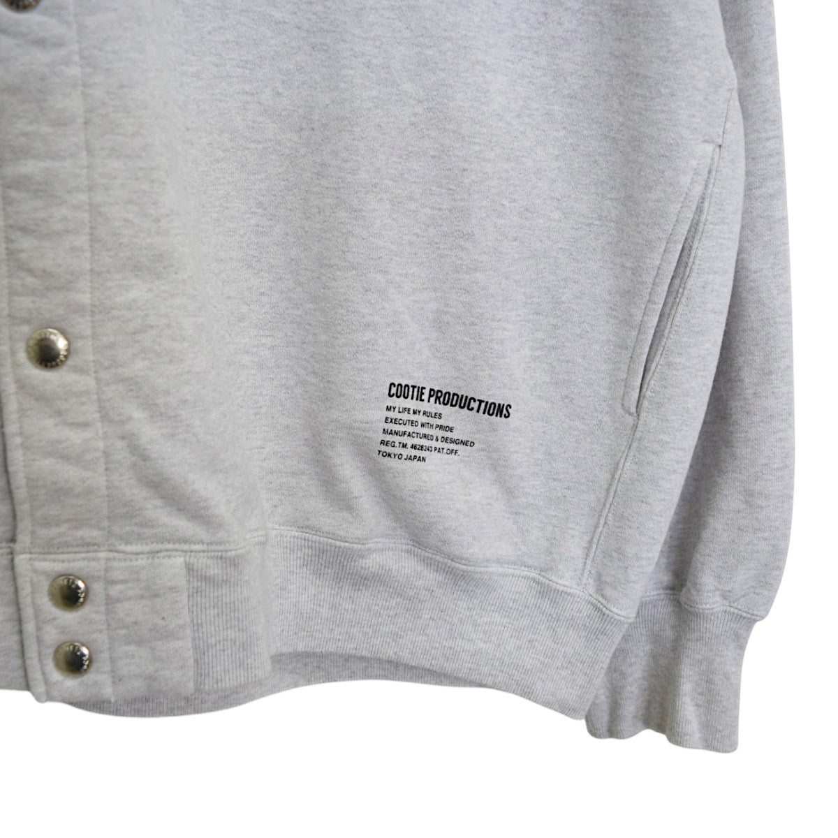 COOTIE PRODUCTIONS Open End Yarn Plain Sweat Snap Hoodieスナップボタンパーカー 古着・中古-5枚目のアイテム画像