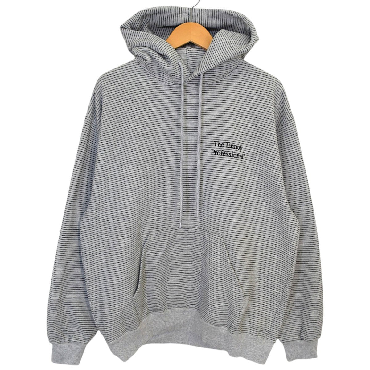 THE ENNOY PROFESSIONAL Border Hoodie Sweatボーダープルオーバーパーカー 2025AWAW25BRENCT02NTL 古着・中古-1枚目のアイテム画像