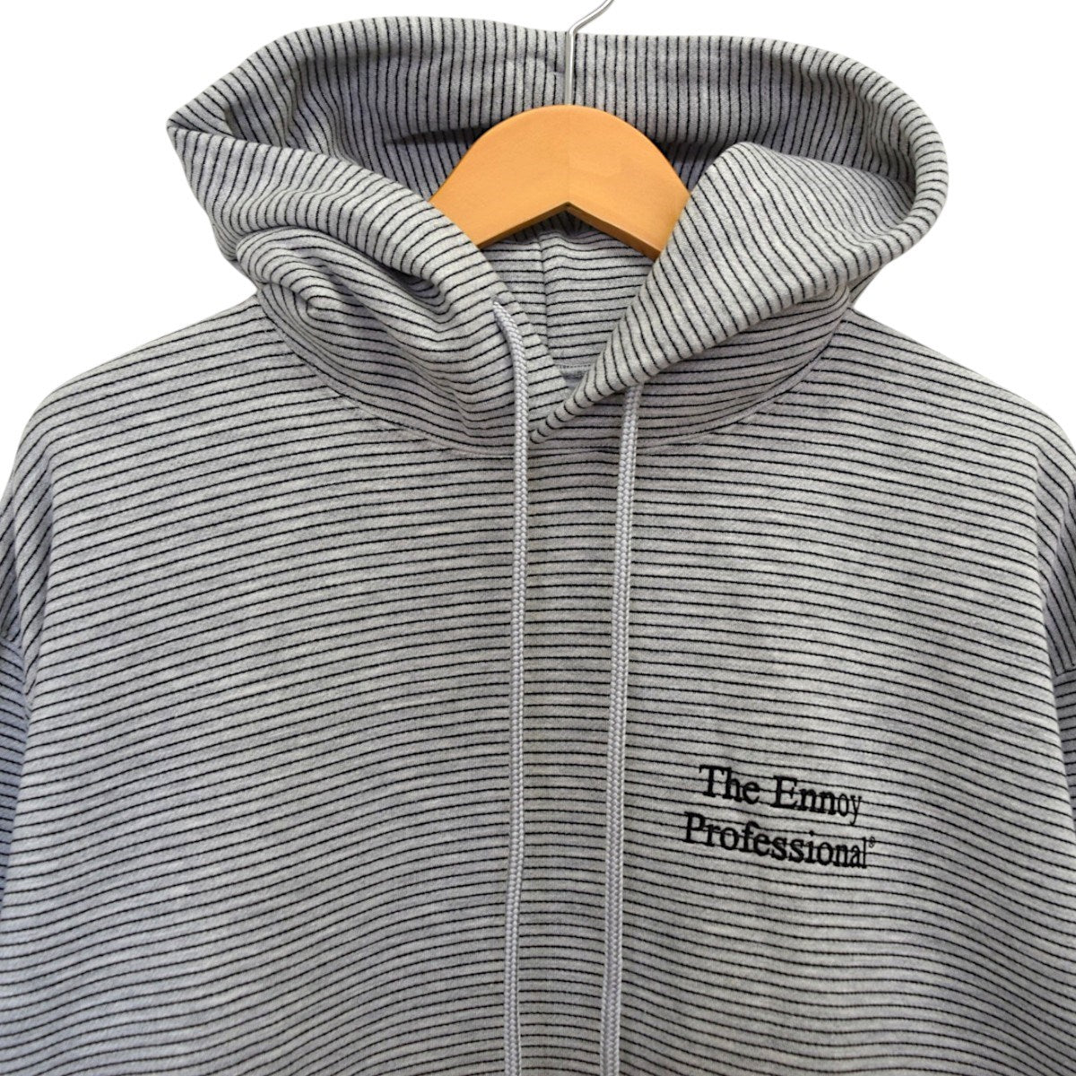 THE ENNOY PROFESSIONAL Border Hoodie Sweatボーダープルオーバーパーカー 2025AWAW25BRENCT02NTL 古着・中古-3枚目のアイテム画像