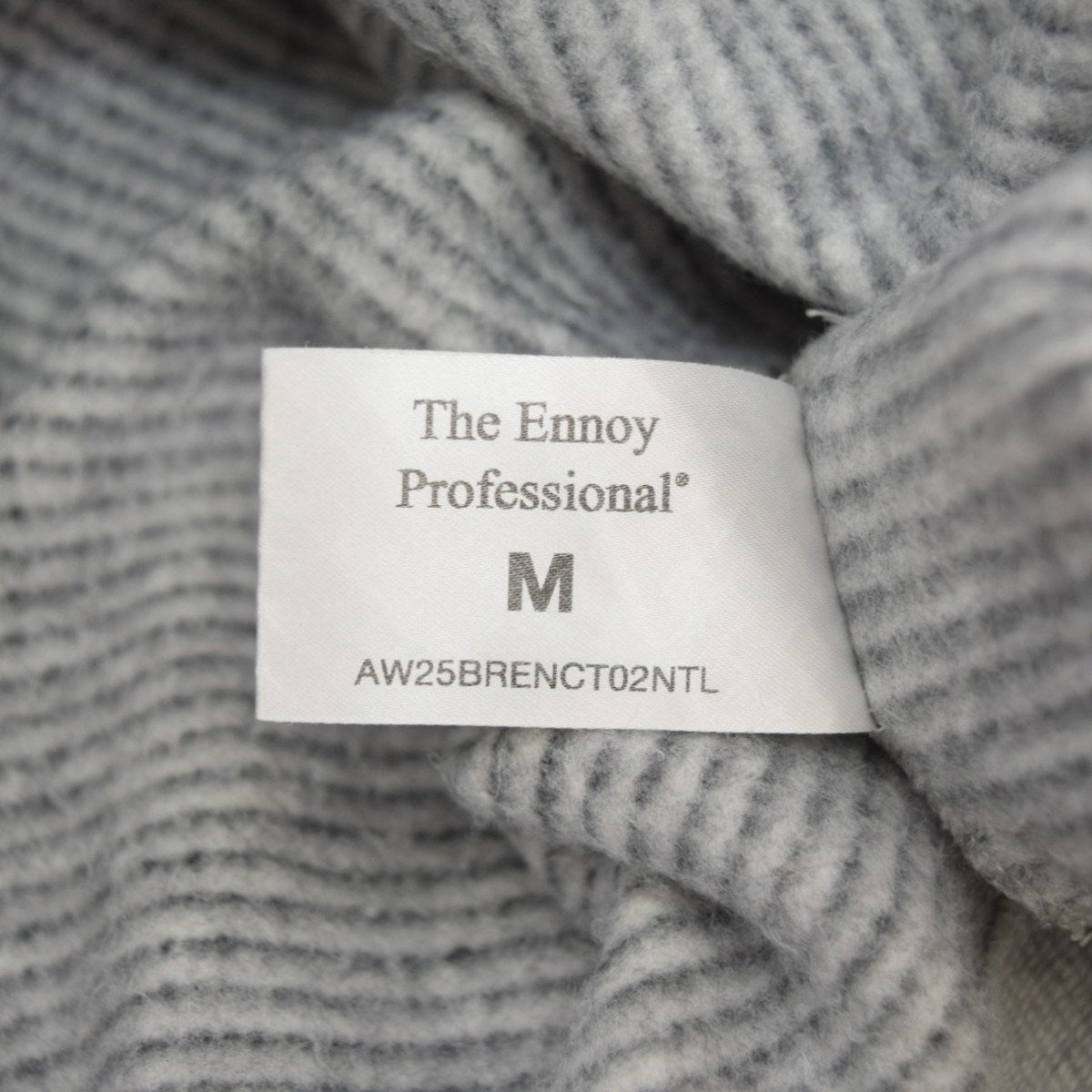 THE ENNOY PROFESSIONAL Border Hoodie Sweatボーダープルオーバーパーカー 2025AWAW25BRENCT02NTL 古着・中古-5枚目のアイテム画像