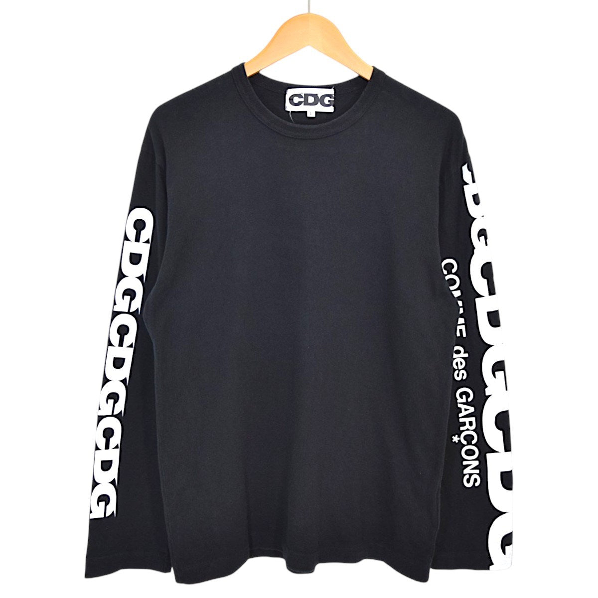 CDG CLASSIC LONG SLEEVED T-SHIRTアームプリントロングスリーブカットソーSZ-T007 古着・中古-1枚目のアイテム画像