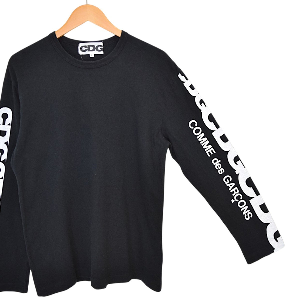 CDG CLASSIC LONG SLEEVED T-SHIRTアームプリントロングスリーブカットソーSZ-T007 古着・中古-4枚目のアイテム画像