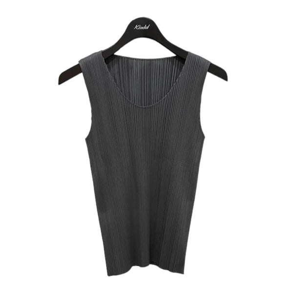 PLEATS PLEASE プリーツノースリーブベスト PLEATS PLEASE(プリーツプリーズ) プリーツノースリーブ グレー サイズ