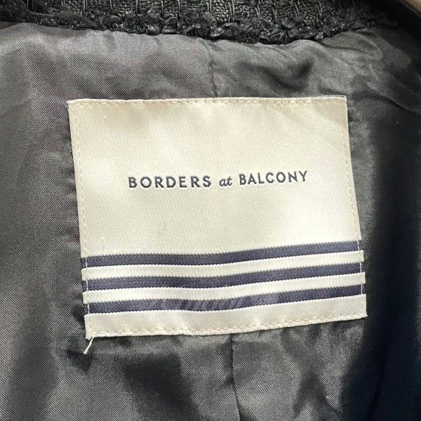 borders at balcony(ボーダーズアットバルコニー) ツイードコート ブラック サイズ 38｜【公式】カインドオルオンライン  ブランド古着・中古通販【kindal】