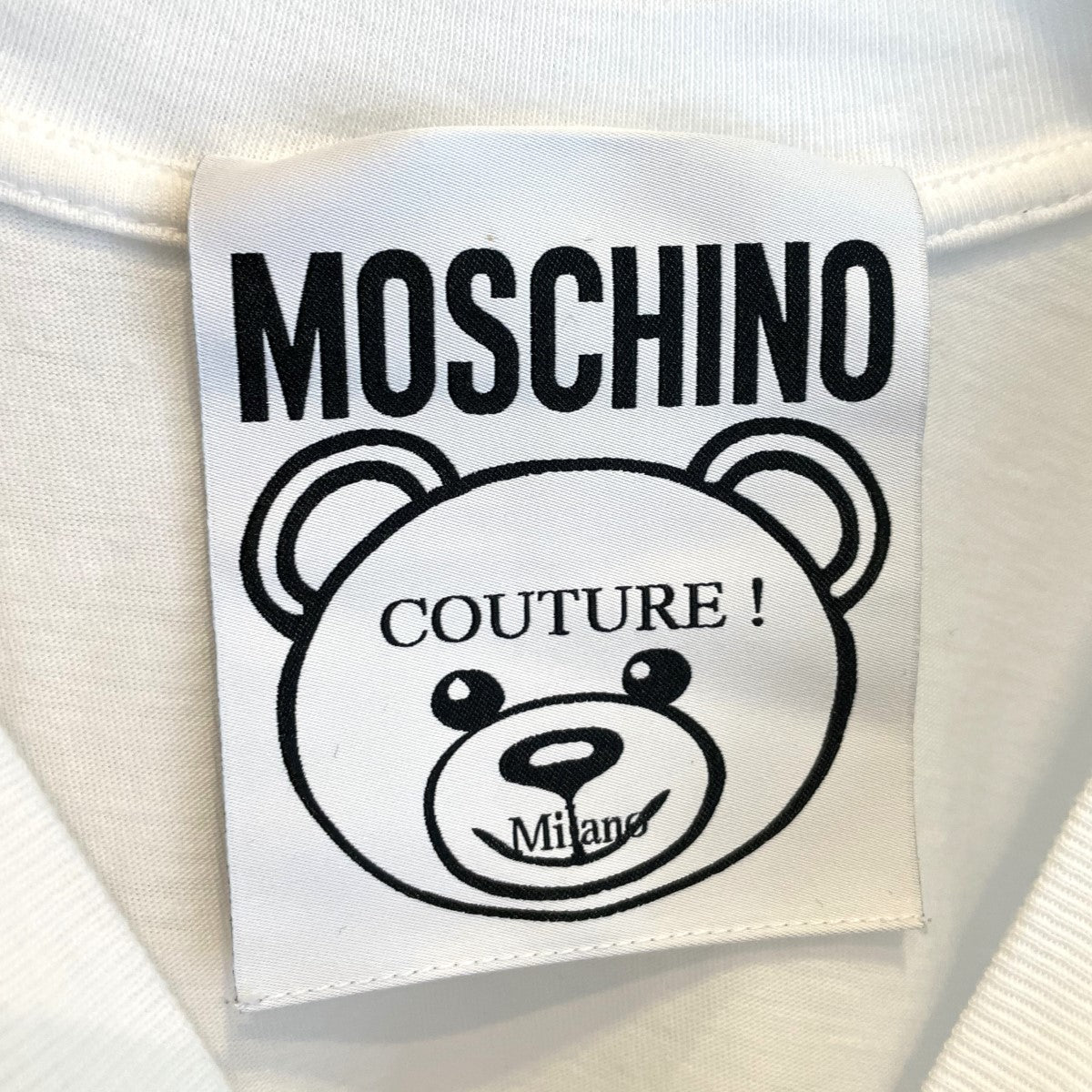 MOSCHINO(モスキーノ) ベアープリントオーバーサイズＴ ホワイト サイズ XS｜【公式】カインドオルオンライン  ブランド古着・中古通販【kindal】