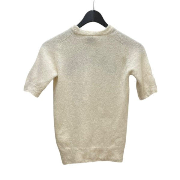 Patou(パトゥ) サステナブルアルパカ混紡 ジャカードニット ホワイト  