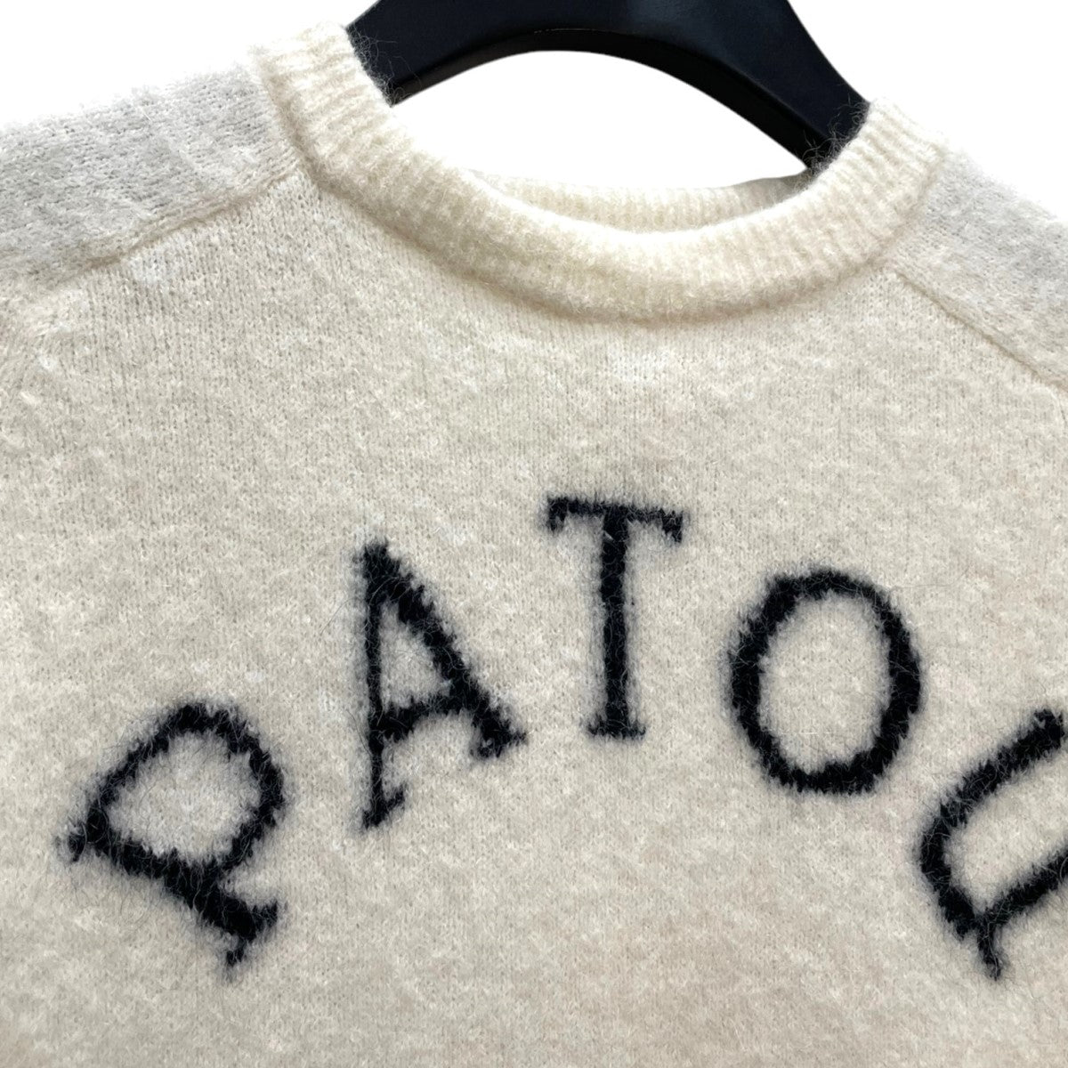 Patou(パトゥ) サステナブルアルパカ混紡 ジャカードニット ホワイト  