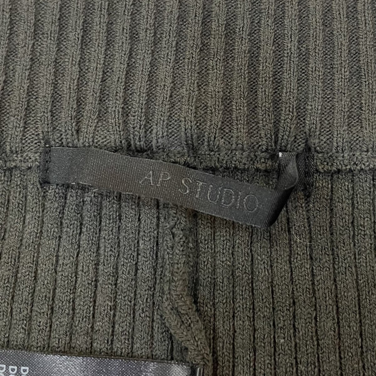 stretch woolリブレギンス