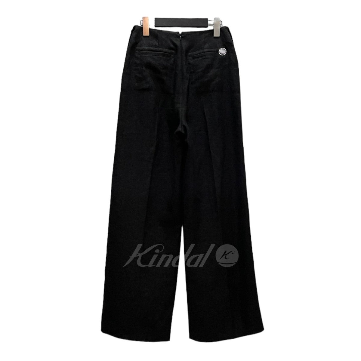 borders at balcony(ボーダーズアットバルコニー) LINEN WIDE PANTS ブラック サイズ  36｜【公式】カインドオルオンライン ブランド古着・中古通販【kindal】