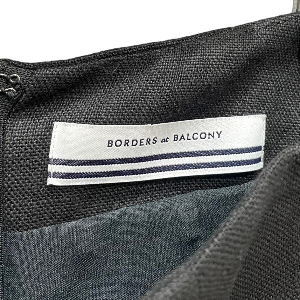 borders at balcony(ボーダーズアットバルコニー) LINEN WIDE PANTS ブラック サイズ  36｜【公式】カインドオルオンライン ブランド古着・中古通販【kindal】