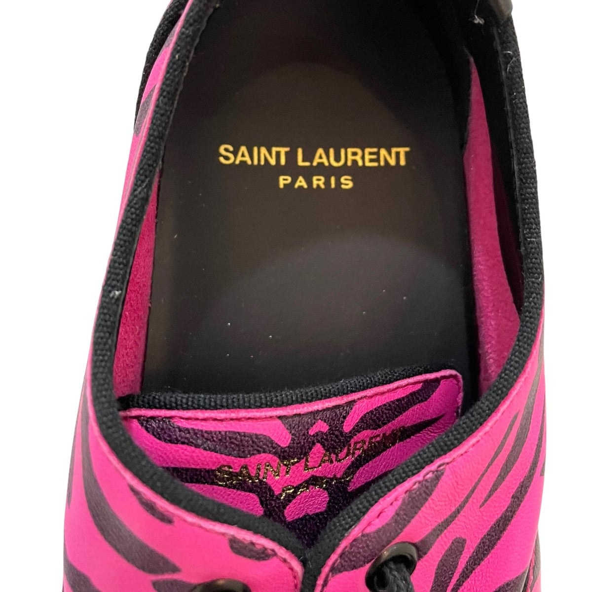 SAINT LAURENT PARIS(サンローランパリ) ゼブラ柄スニーカー ピンク サイズ 14｜【公式】カインドオルオンライン  ブランド古着・中古通販【kindal】