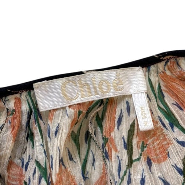 クロエ Chloe 21' フラワープリント ブラウス オレンジ サイズ36 Chloe(クロエ) フラワー柄ブラウス オレンジ サイズ 40｜【公式