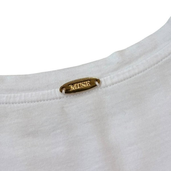 ミューズ デ ドゥーズィエムクラス MUSE de Deuxieme Classe loosey C N T T　ノースリーブＴ ホワイト MUSE de Deuxieme Classe(ミューズ デ ドゥーズィエムクラス