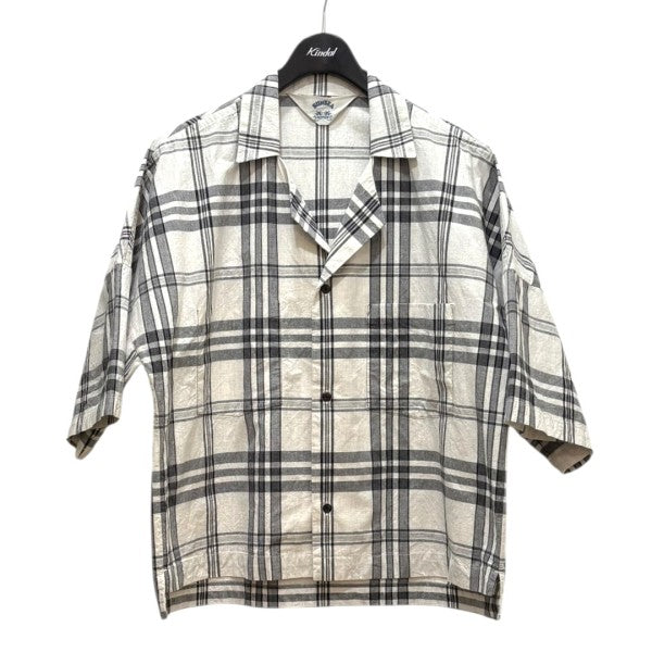 SUNSEA(サンシー) Check Fried Shrimp Shirt オープンカラーチェック