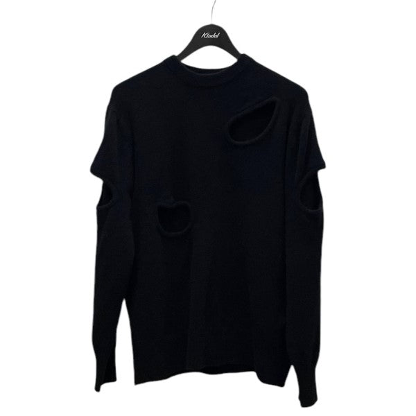 TOGA ARCHIVES PULLA クロップド黒ニット・長袖・袖口編み込み TOGA ARCHIVES PULLA クロップド黒ニット・長袖・袖口編み込み TOGA