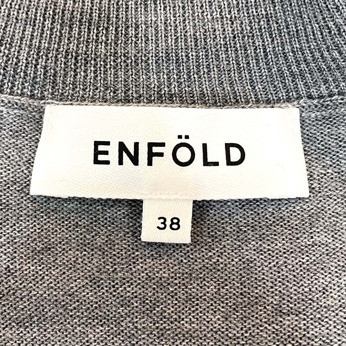 ENFOLD(エンフォルド) ハイネックプルオーバー グレー サイズ 38
