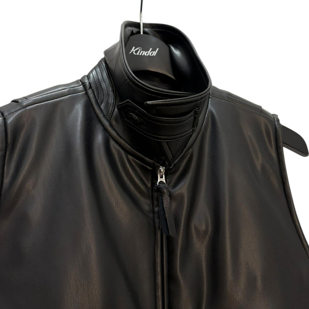HYKE(ハイク) 2024AW FAUX-LEATHER VEST 17460 フェイクレザーベスト 