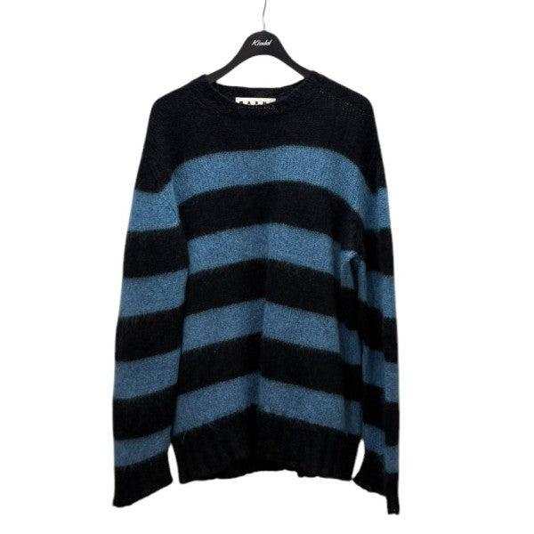MARNI モヘア混ボーダーニット 古着・中古-1枚目のアイテム画像