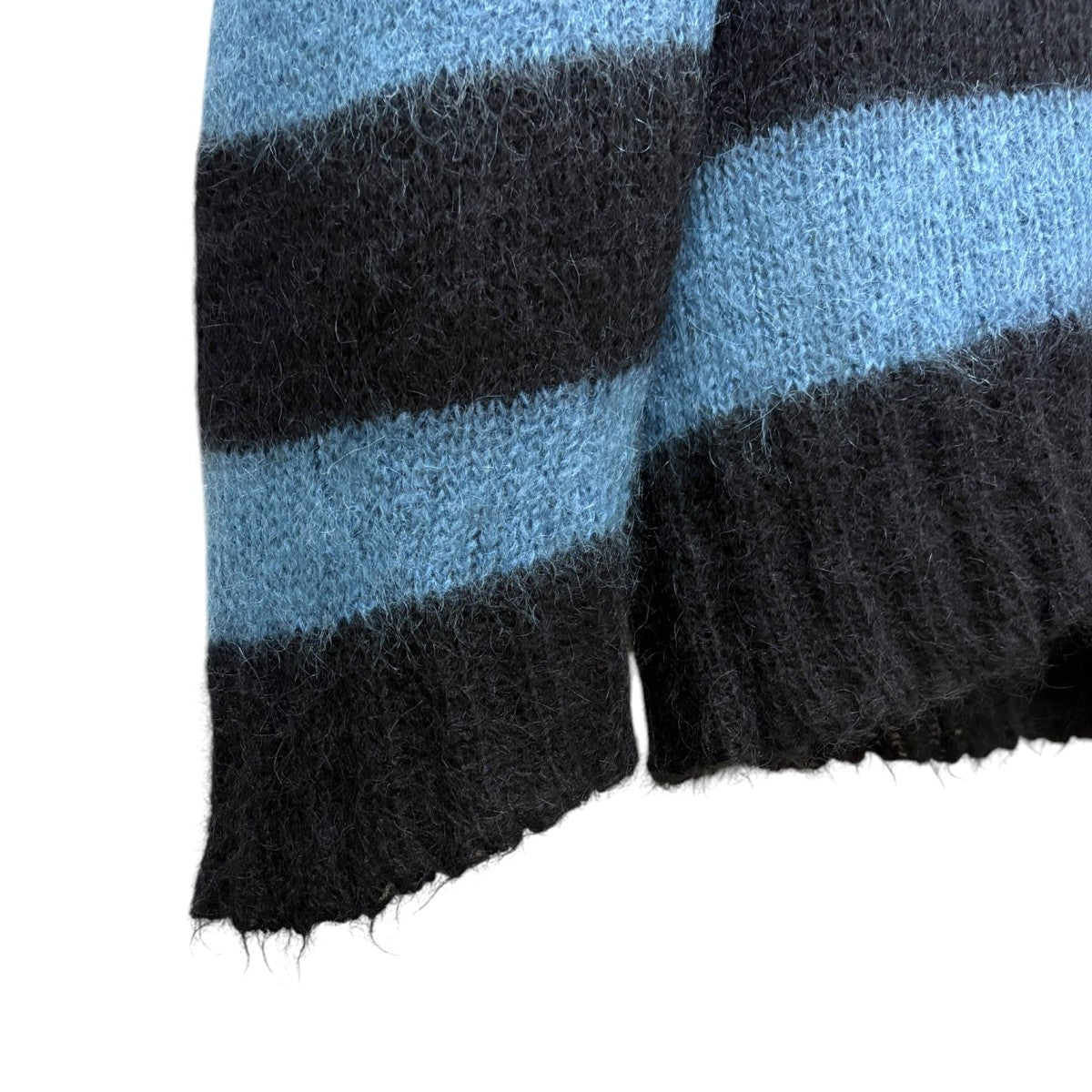 MARNI(マルニ) モヘア混ボーダーニット サックスxブラック サイズ 48