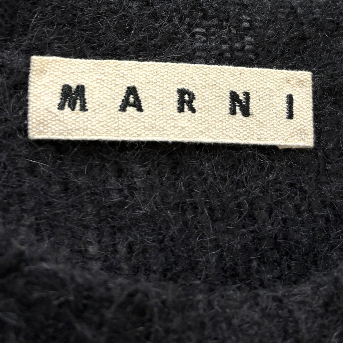 MARNI(マルニ) モヘア混ボーダーニット サックスxブラック サイズ 48