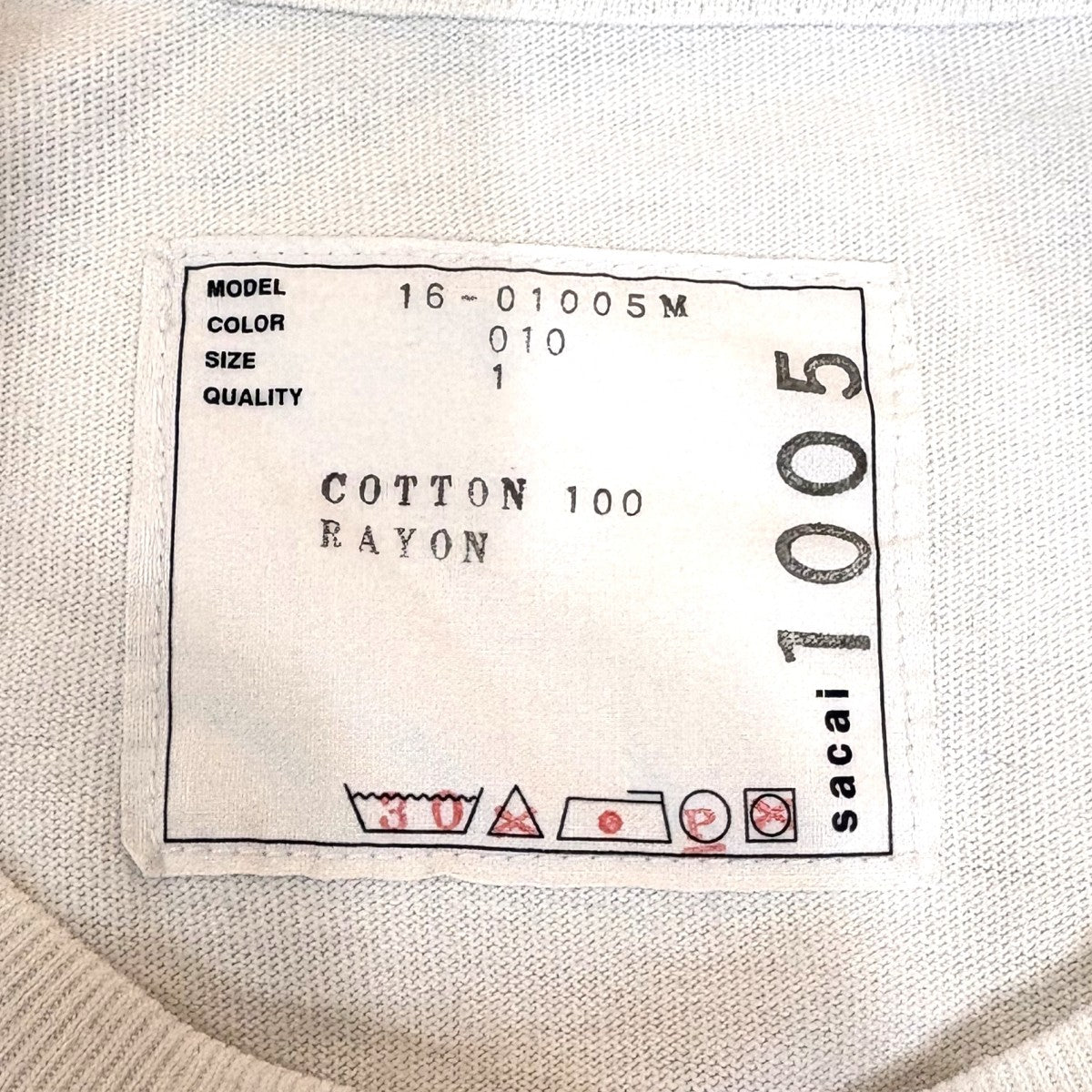 sacai(サカイ) Paradise garage Tee 16-01005M ポケットT 16
