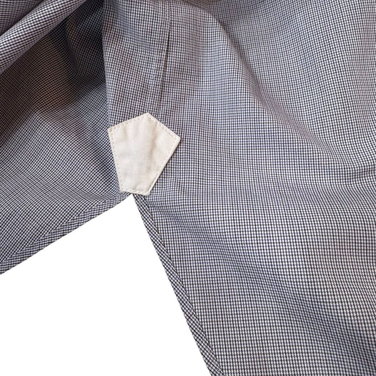 ドゥロワー コットンチェックスタンドフリルシャツ