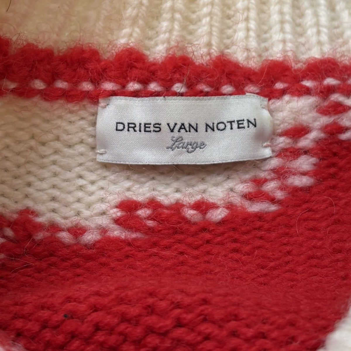 DRIES VAN NOTEN 22AWNATIVE 5707 M．K．SWEATER NAV ニット7842240505 古着・中古-4枚目のアイテム画像