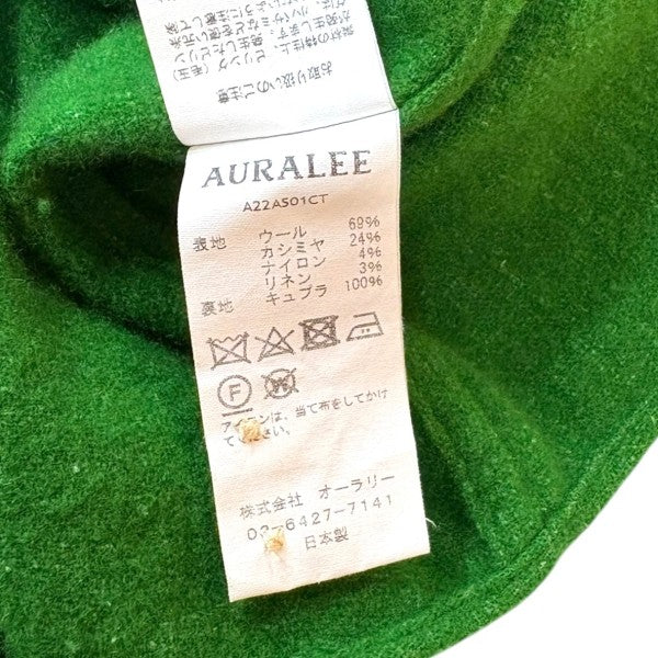 AURALEE WOOL CASHMERE LIGHT TWEED SHIRTS ウールカシミヤシャツ 古着・中古-7枚目のアイテム画像