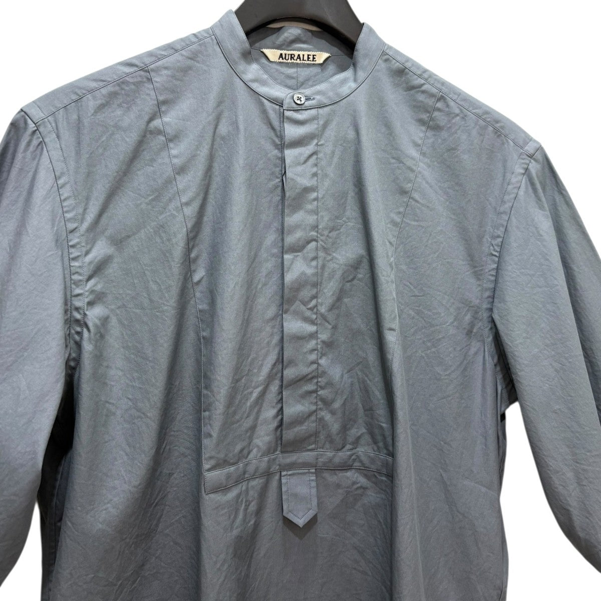 AURALEE WASHED FINX TWILL HALF SLEEVED P O SHIRTS プルオーバーシャツ 古着・中古-4枚目のアイテム画像