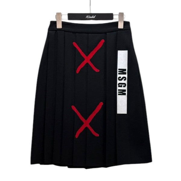 ニコ様　msgm 新品未使用　スカート　フリル　タイトスカート　ブラック niko and…（ニコアンド） タイトスカート LARGE ブラック レディース