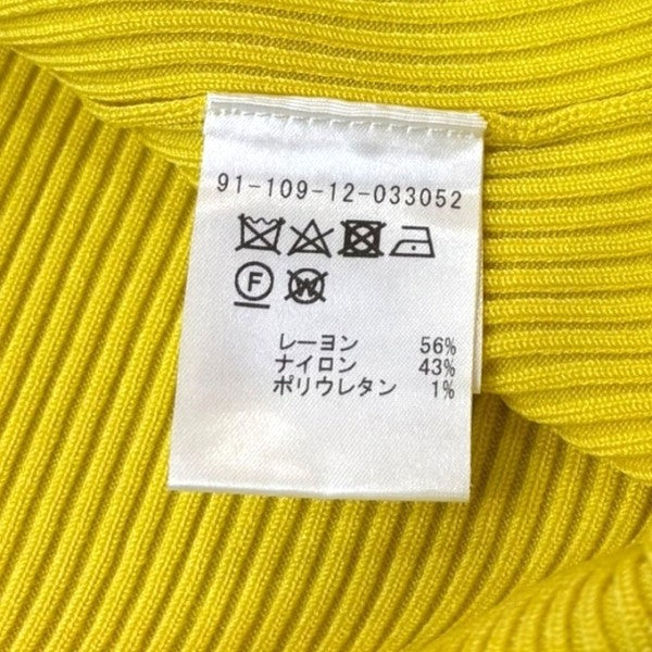 エストネーション ESTNATION ノースリーブリブニット イエロー サイズ：38 ESTNATION(エストネーション) ノースリーブリブニット イエロー