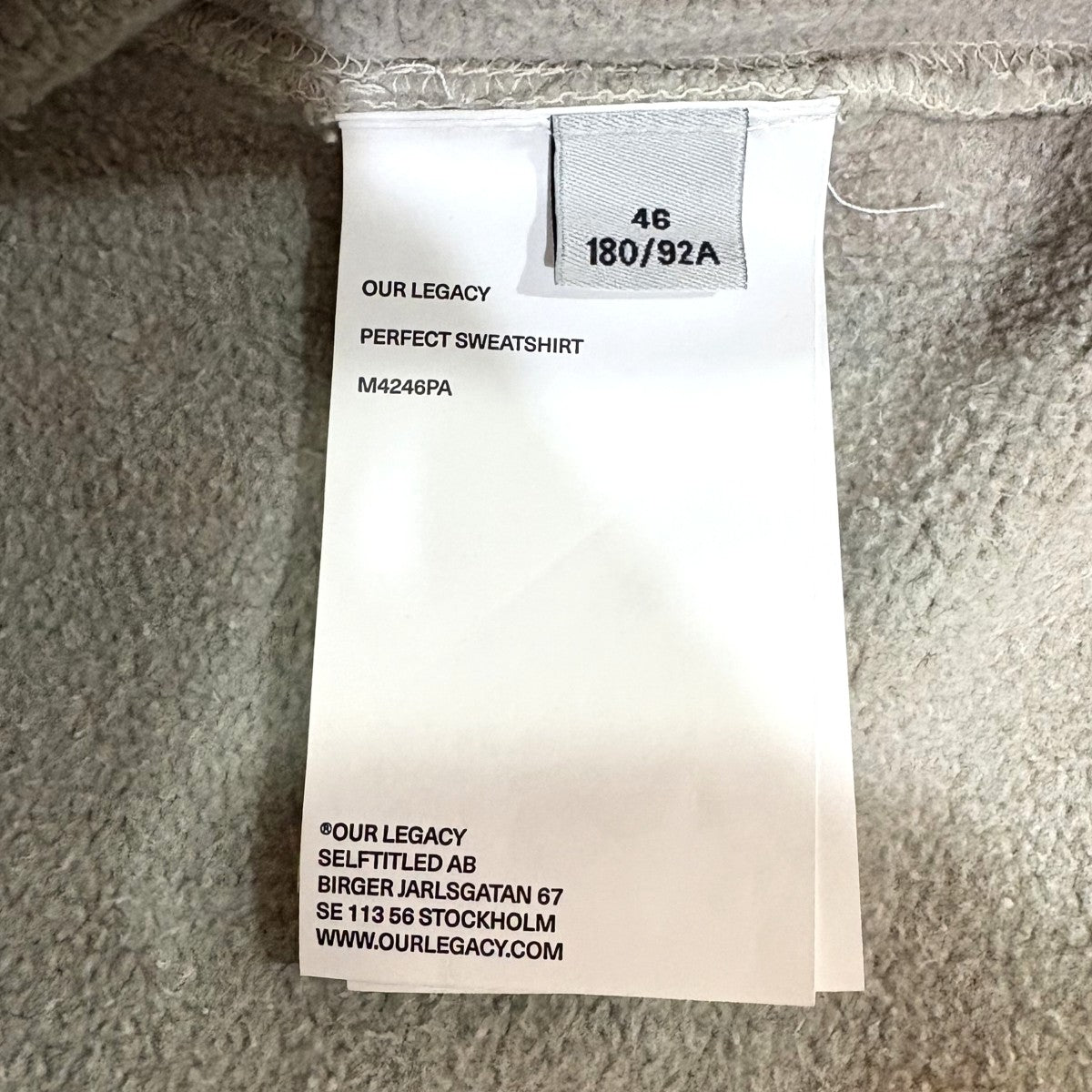 OUR LEGACY PERFECT SWEATSHIRTM4246PA 古着・中古-6枚目のアイテム画像