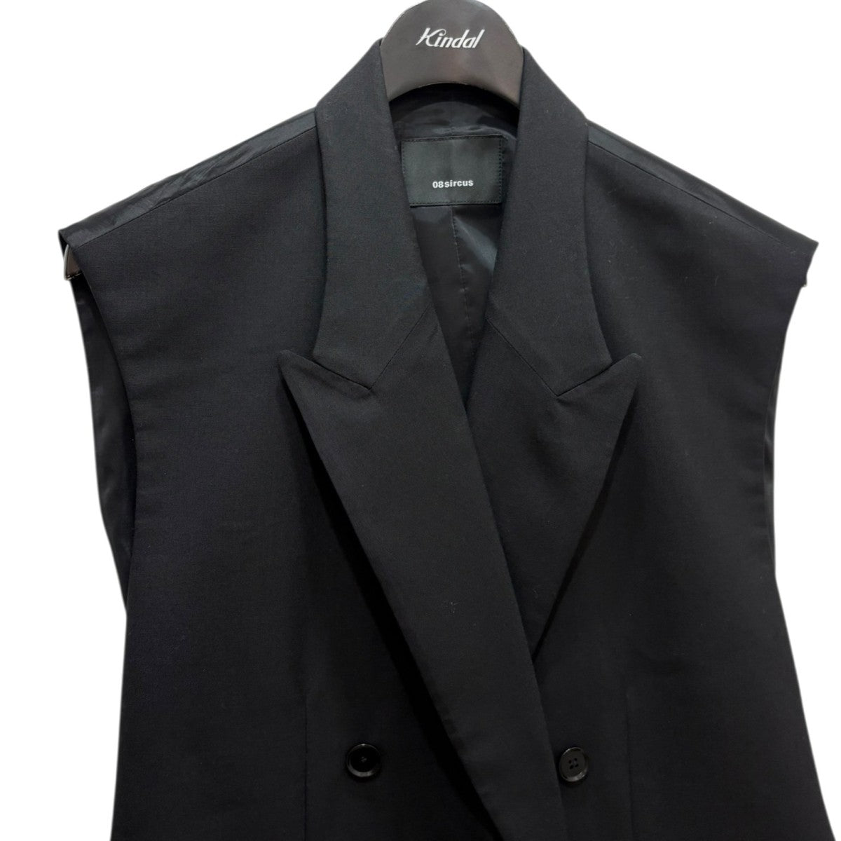 08sircus Wool tropical double breast sleeveless jacketS24SS-OT09 古着・中古-3枚目のアイテム画像