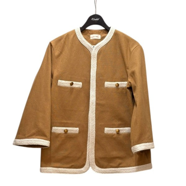 DES PRES(デプレ) コットンリネンキャンバス クルーネックジャケット