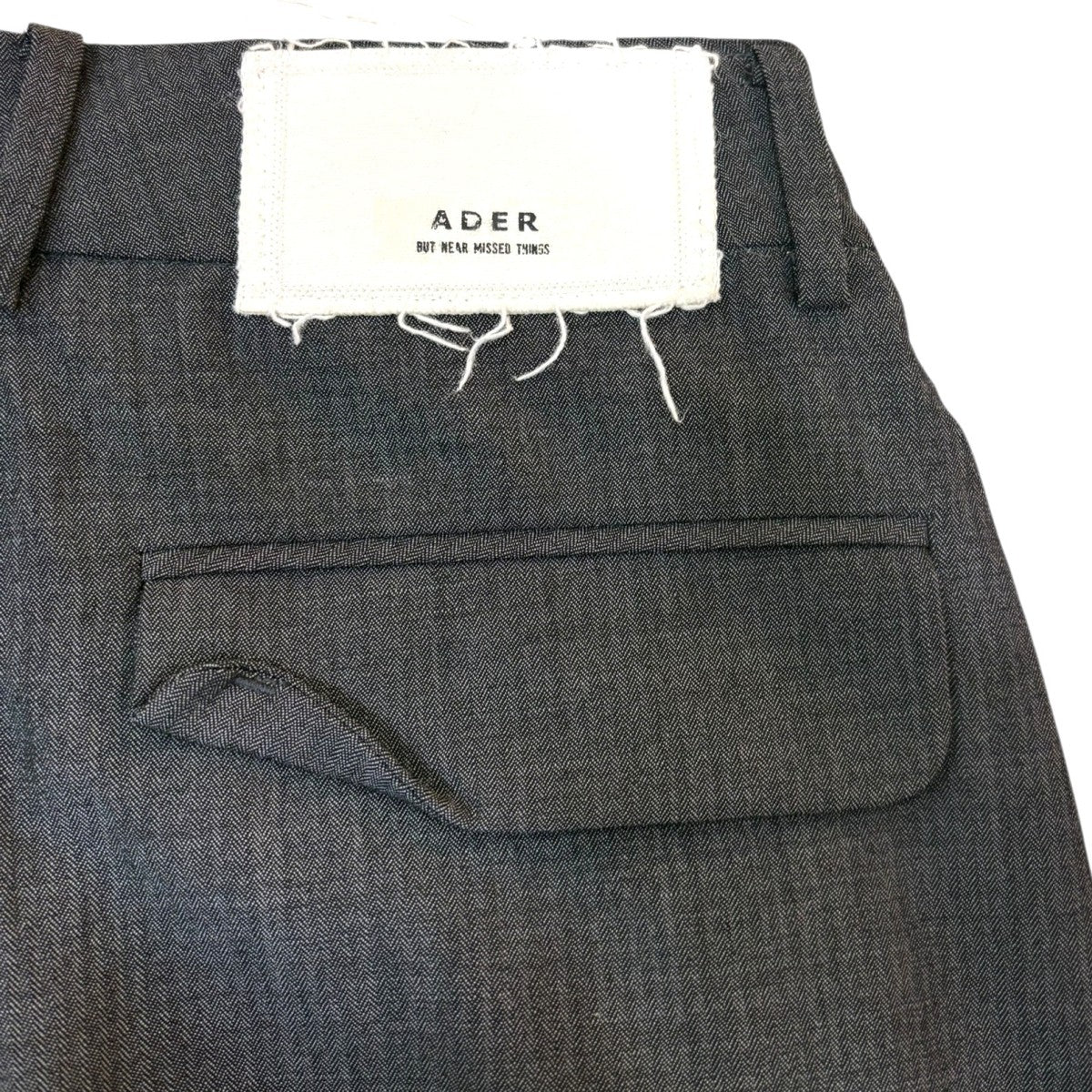 ADER error(アーダーエラー) 裾ペイントスラックス グレー